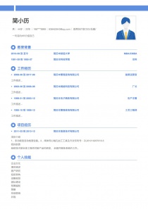 首席执行官CEO/总裁/总经理免费简历模板下载