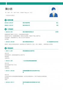 最新化工空白个人简历模板下载word格式