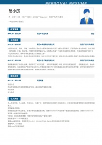 知识产权/专利/商标完整简历模板样本