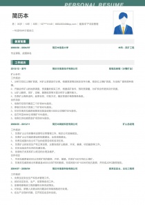 能源/矿产项目管理电子版简历模板下载word格式
