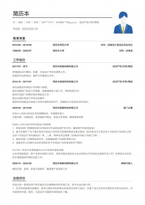 知识产权/专利/商标免费简历模板表格